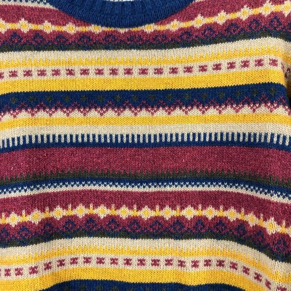 Native Youth Woman's Sz M Sweater Colorful Aztec - Picture 3 of 7